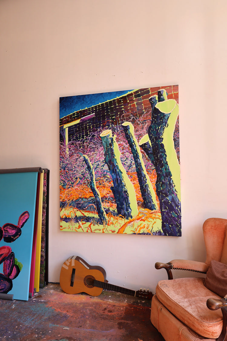 
Early Spring by Dominic Virtosu: original work, 150x130cm / 59.06x51.18 in, oil and spray paints on canvas, 2022 (view 5)