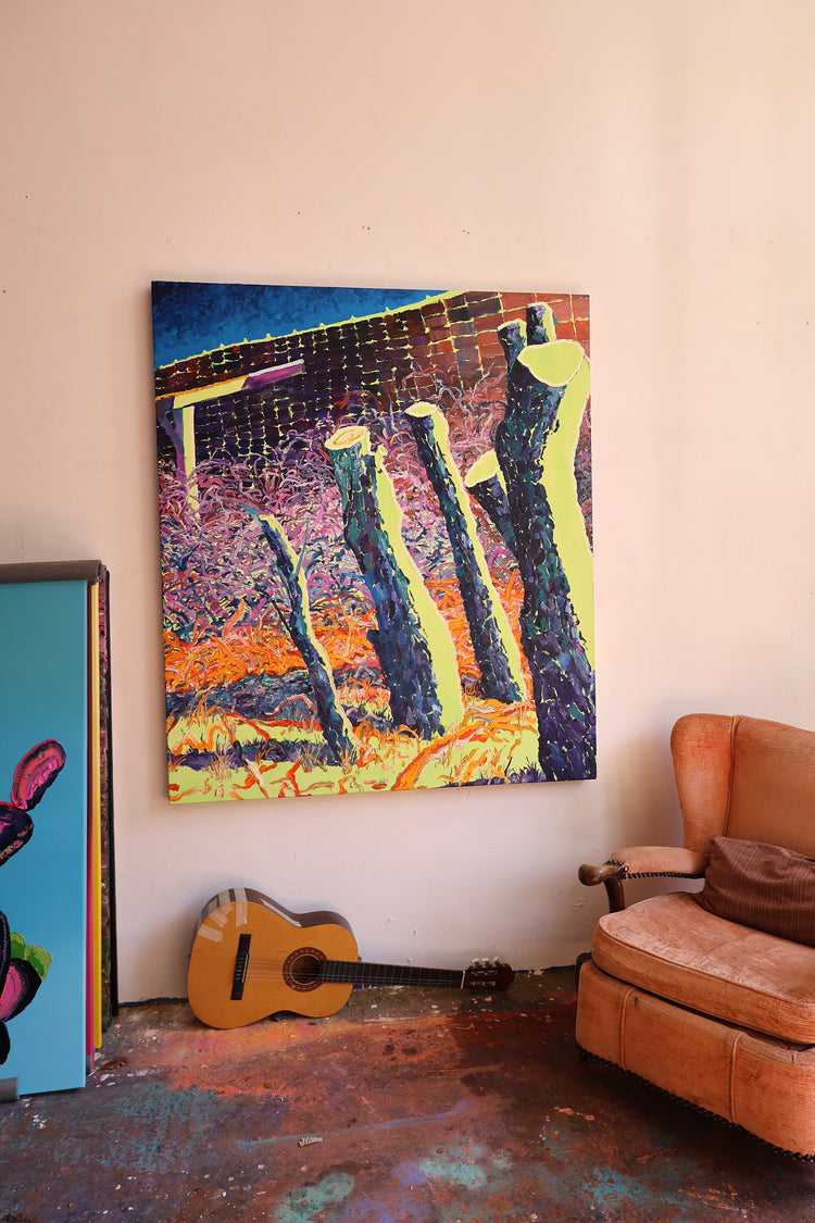 
Early Spring by Dominic Virtosu: original work, 150x130cm / 59.06x51.18 in, oil and spray paints on canvas, 2022 (view 4)
