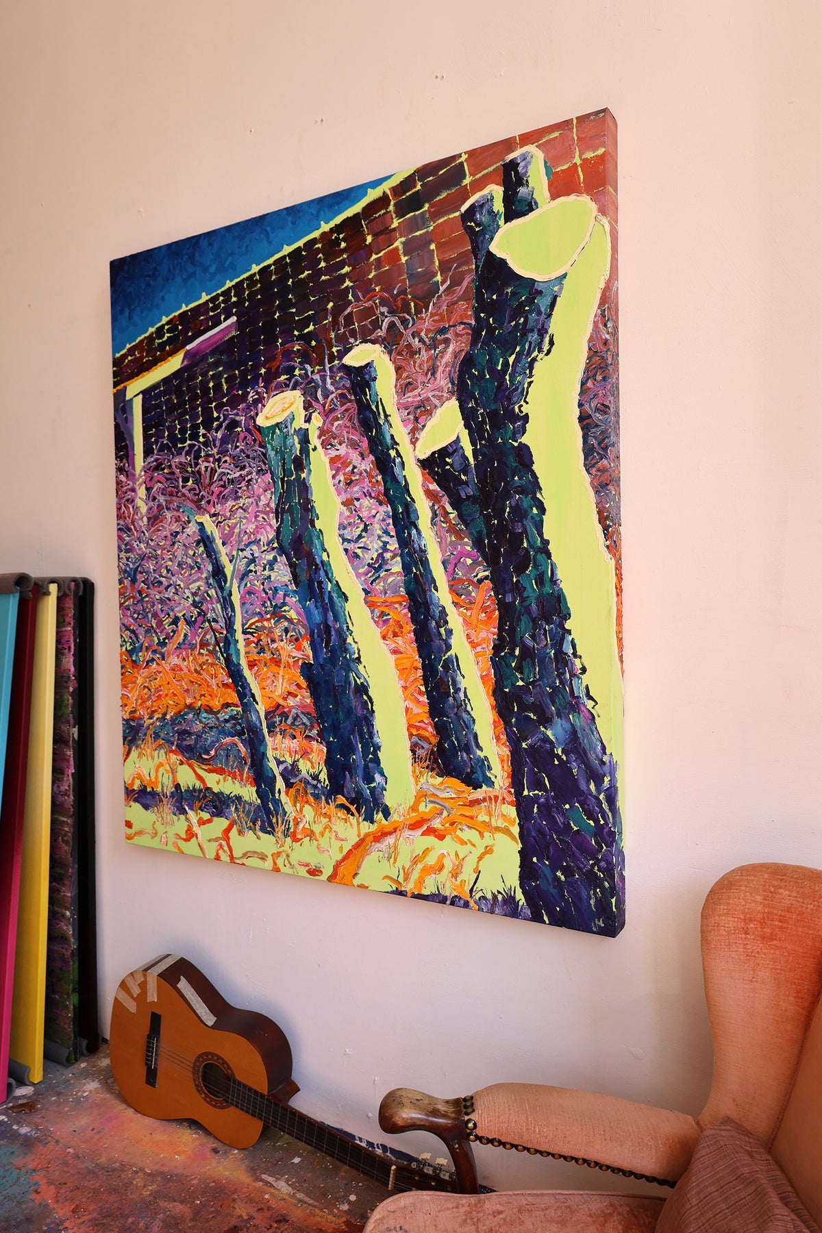 
Early Spring by Dominic Virtosu: original work, 150x130cm / 59.06x51.18 in, oil and spray paints on canvas, 2022 (view 2)