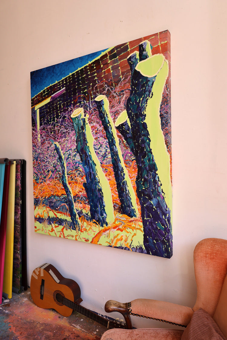 
Early Spring by Dominic Virtosu: original work, 150x130cm / 59.06x51.18 in, oil and spray paints on canvas, 2022 (view 2)