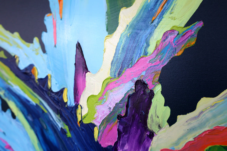 
Electric Aloe by Dominic Virtosu: original work, 180x150cm / 70.8x59.5 in, oil and spray paint on canvas, 2022 (view 6)