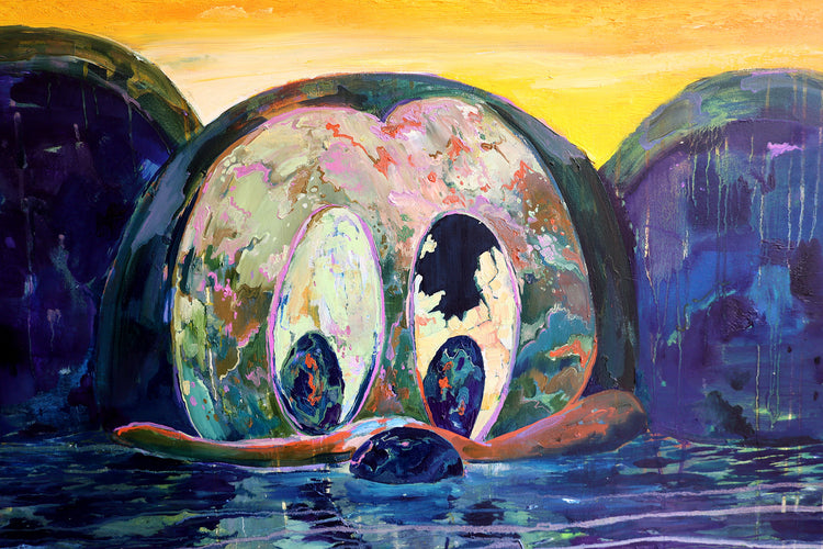 
Fun Times by Dominic Virtosu: original work, 150x150cm / 59.05x59.05 in, oil on canvas, 2022 (view 9)