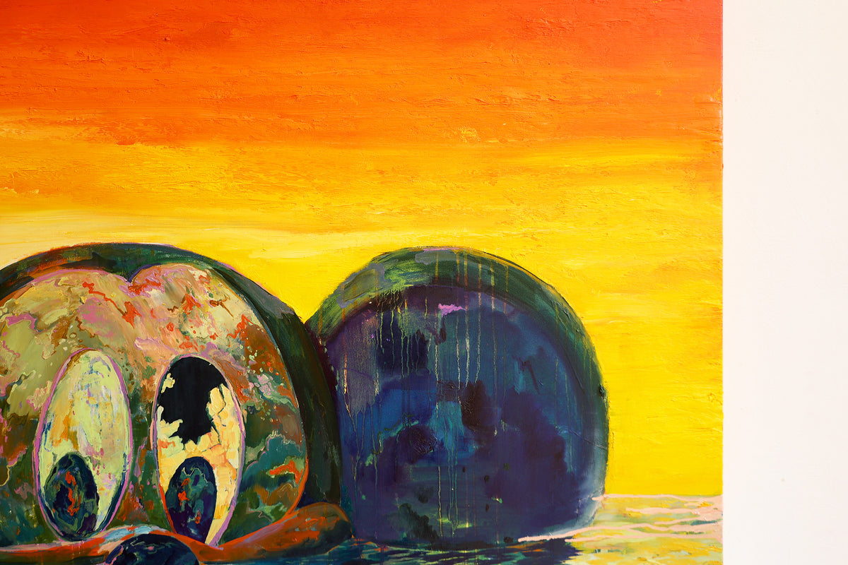 
Fun Times by Dominic Virtosu: original work, 150x150cm / 59.05x59.05 in, oil on canvas, 2022 (view 8)