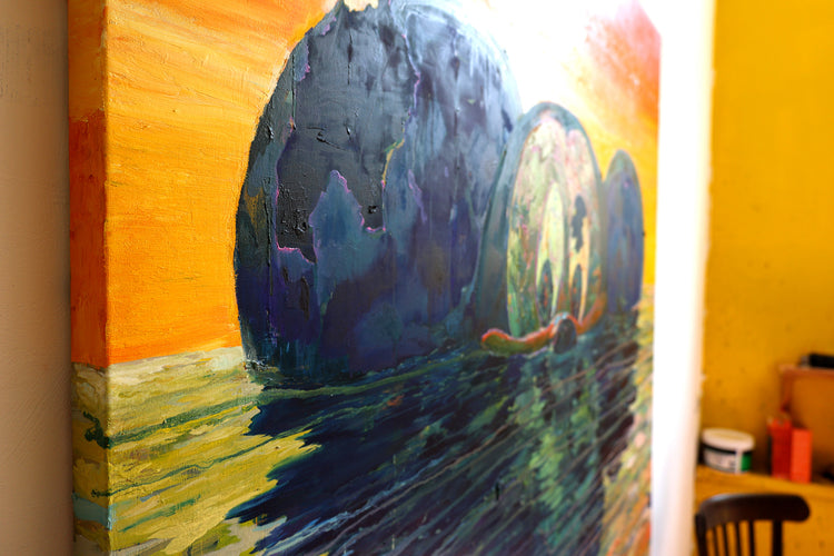 
Fun Times by Dominic Virtosu: original work, 150x150cm / 59.05x59.05 in, oil on canvas, 2022 (view 4)