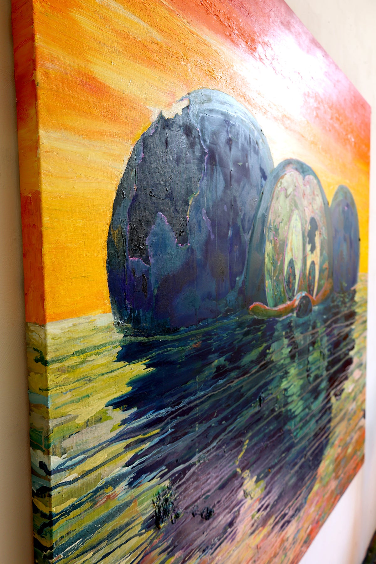 
Fun Times by Dominic Virtosu: original work, 150x150cm / 59.05x59.05 in, oil on canvas, 2022 (view 2)
