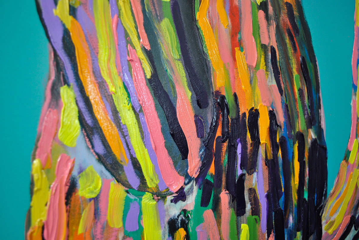 
Giant of Joy by Dominic Virtosu: original work, Oil Painting and spray paint on Canvas (view 4)