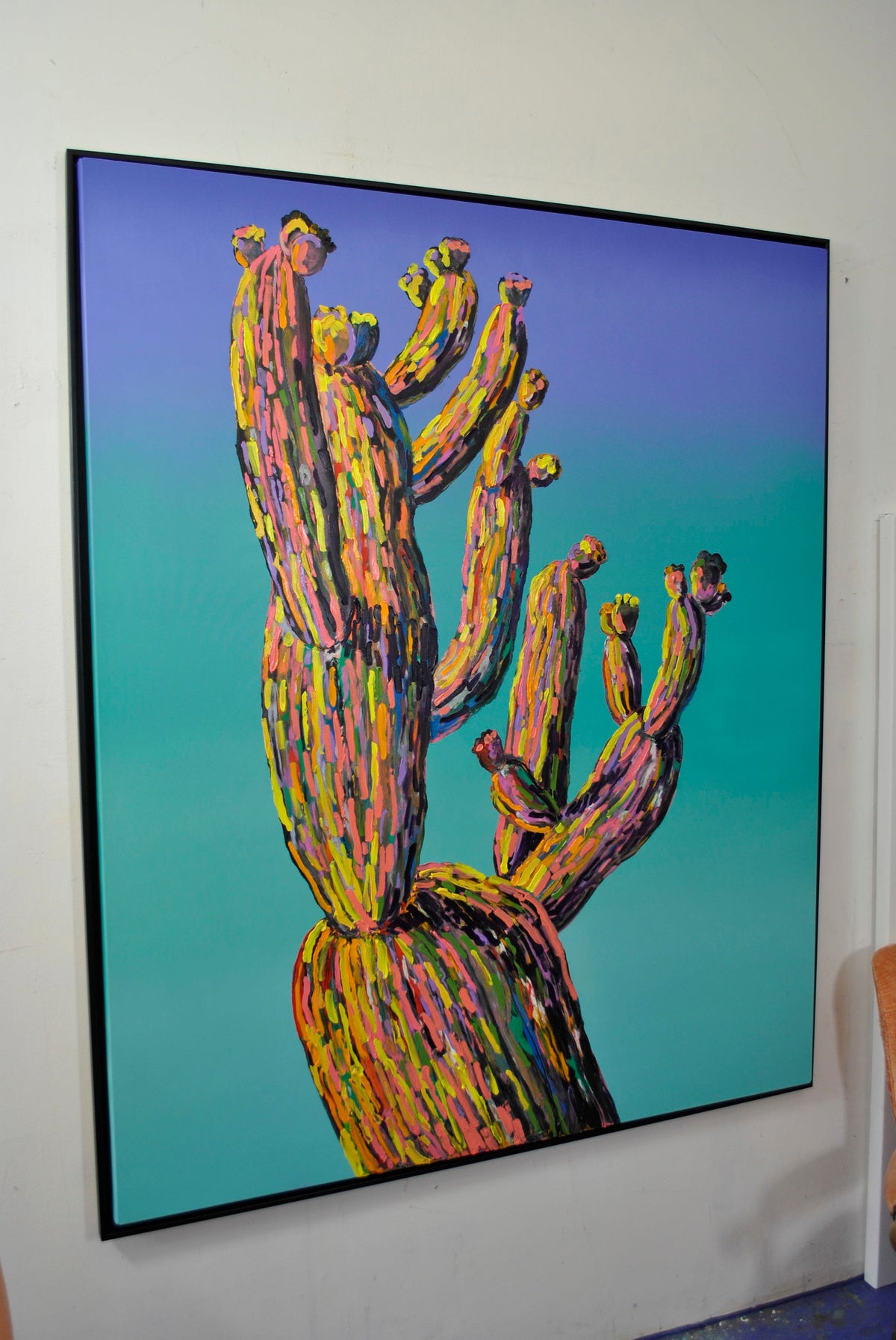 
Giant of Joy by Dominic Virtosu: original work, Oil Painting and spray paint on Canvas (view 3)