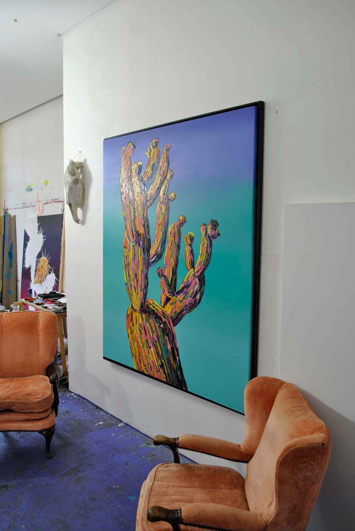 
Giant of Joy by Dominic Virtosu: original work, Oil Painting and spray paint on Canvas (view 2)