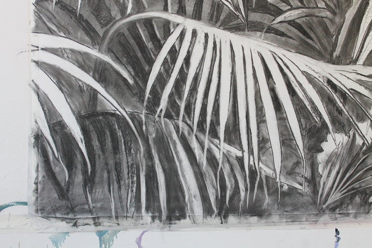 
Into the Wild by Dominic Virtosu: original work, 152x135cm / 53.1x59.8 in, charcoal on paper, 2020 (view 2)