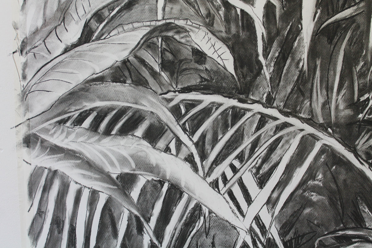 
Into the Wild by Dominic Virtosu: original work, 152x135cm / 53.1x59.8 in, charcoal on paper, 2020 (view 3)