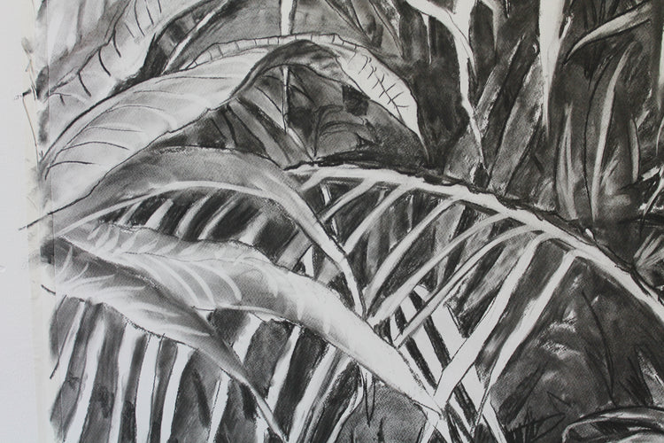 
Into the Wild by Dominic Virtosu: original work, 152x135cm / 53.1x59.8 in, charcoal on paper, 2020 (view 3)