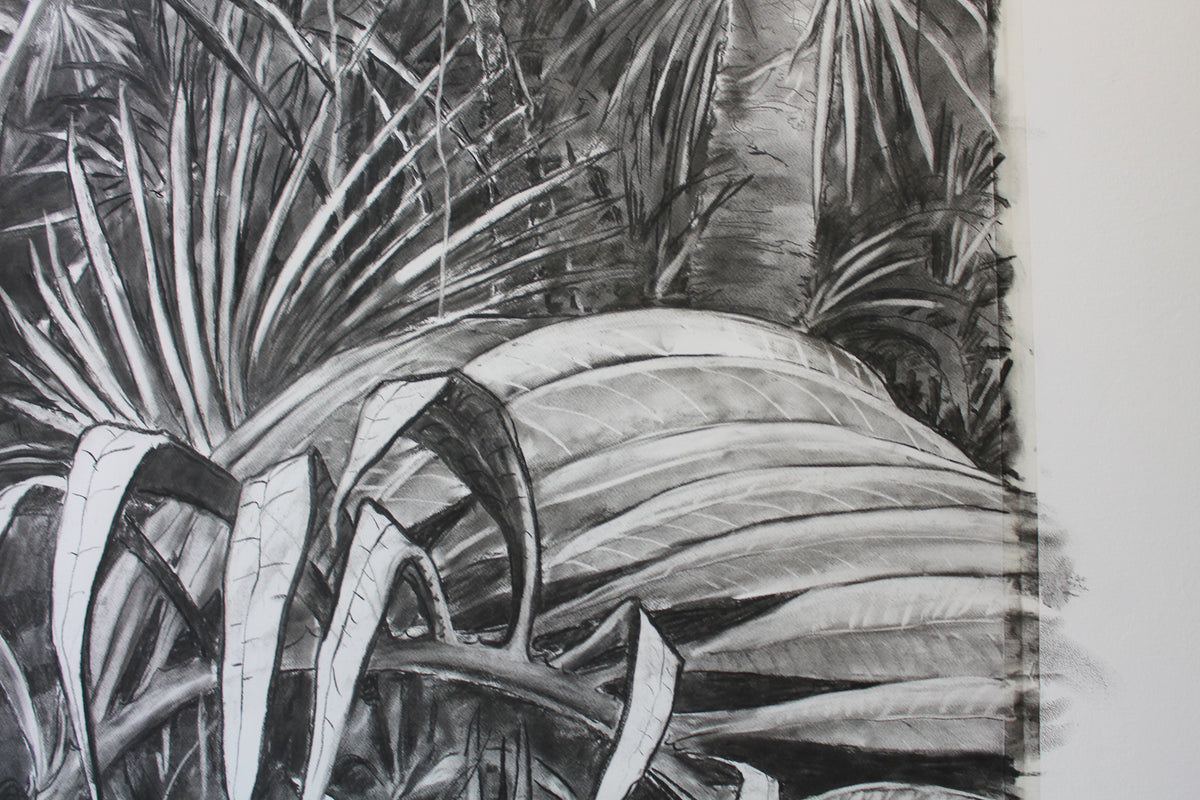
Into the Wild by Dominic Virtosu: original work, 152x135cm / 53.1x59.8 in, charcoal on paper, 2020 (view 8)
