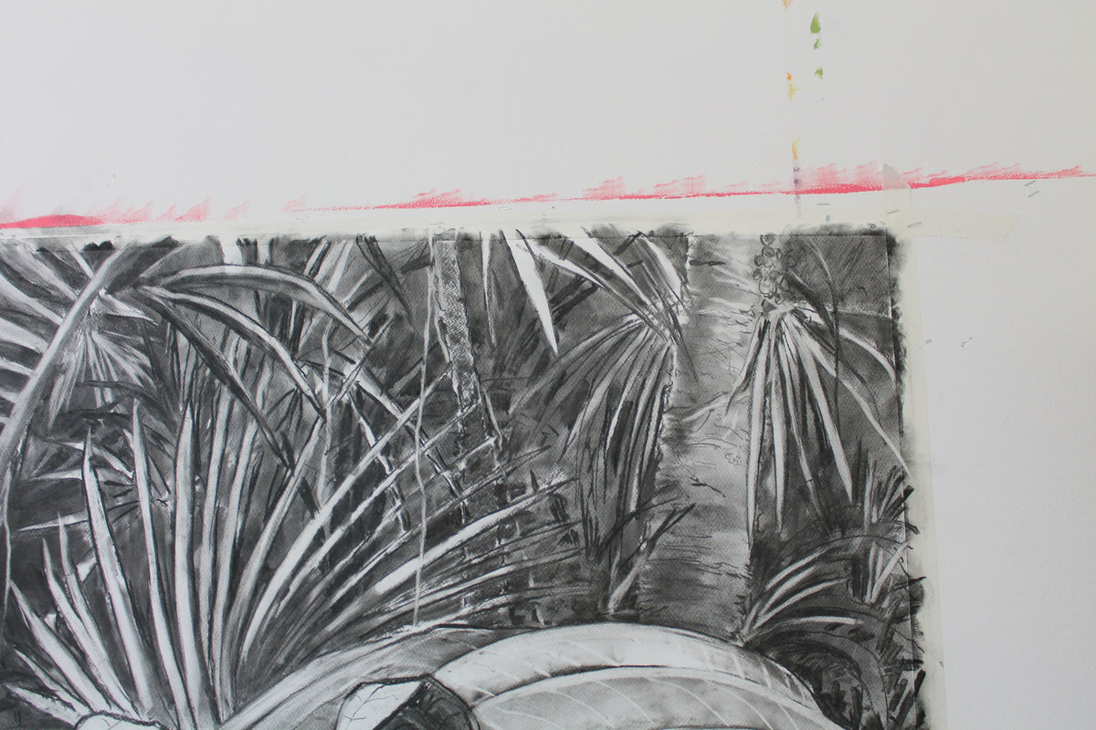 
Into the Wild by Dominic Virtosu: original work, 152x135cm / 53.1x59.8 in, charcoal on paper, 2020 (view 9)