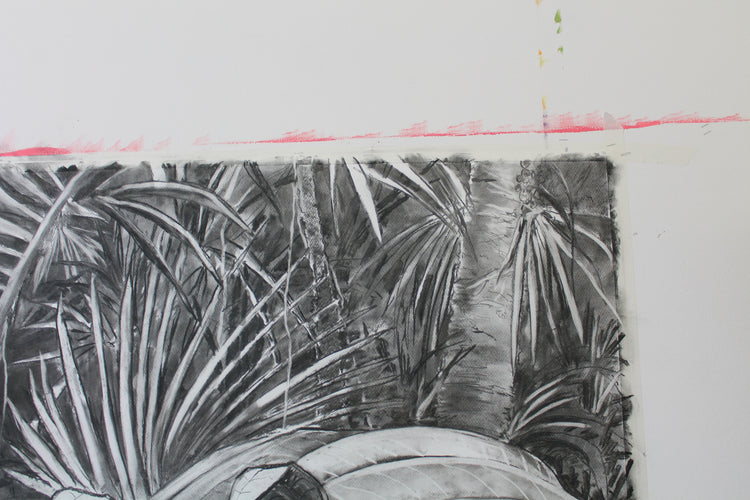 
Into the Wild by Dominic Virtosu: original work, 152x135cm / 53.1x59.8 in, charcoal on paper, 2020 (view 9)