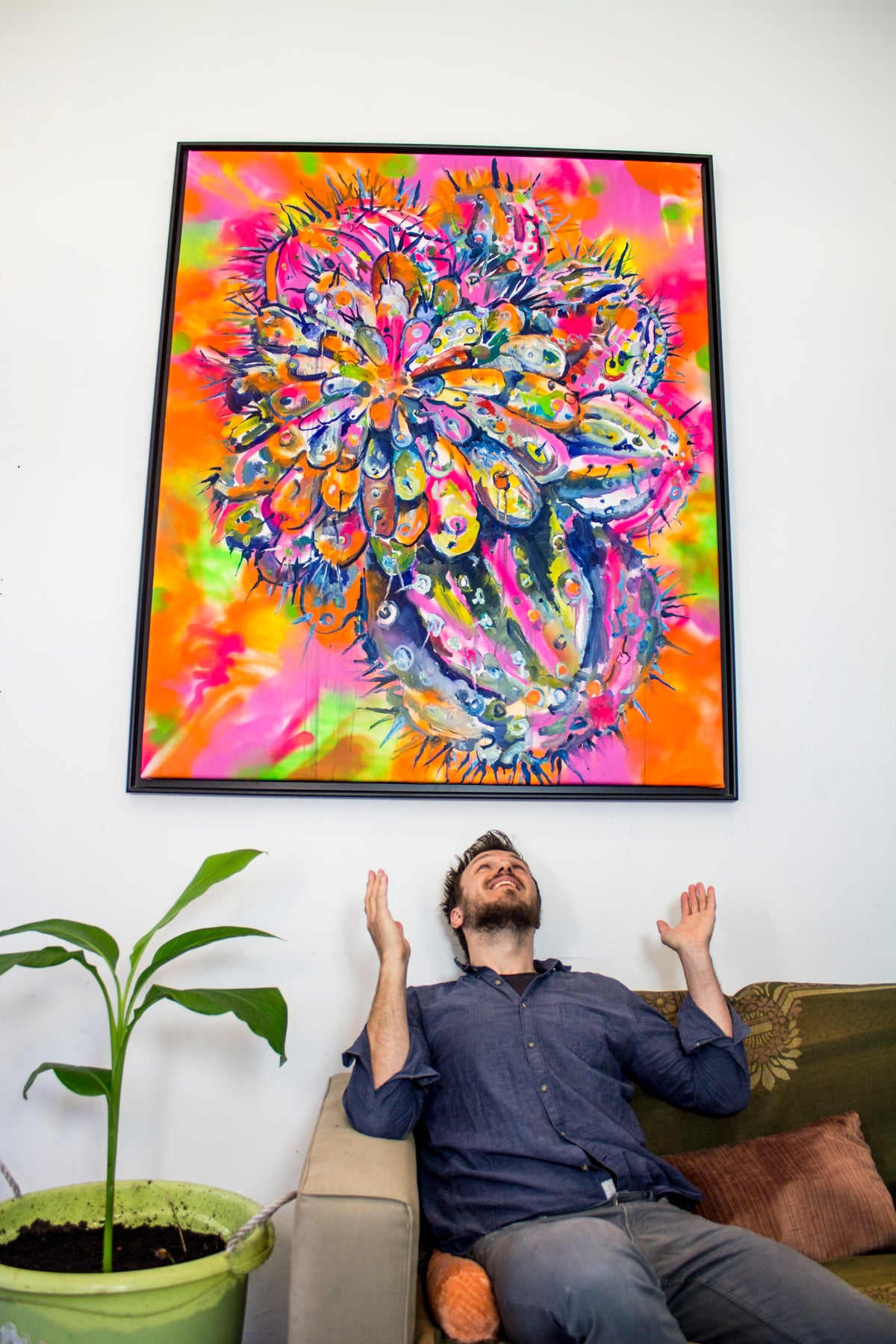 
Right Brain by Dominic Virtosu: original work, 150x130cm / 59.06x51.18 in, oil on canvas, 2019 (view 3)