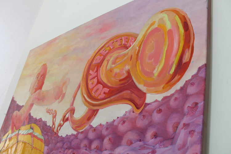 
Suck Better by Dominic Virtosu: original work, 130x170cm, oil on canvas, 2019 (view 2)