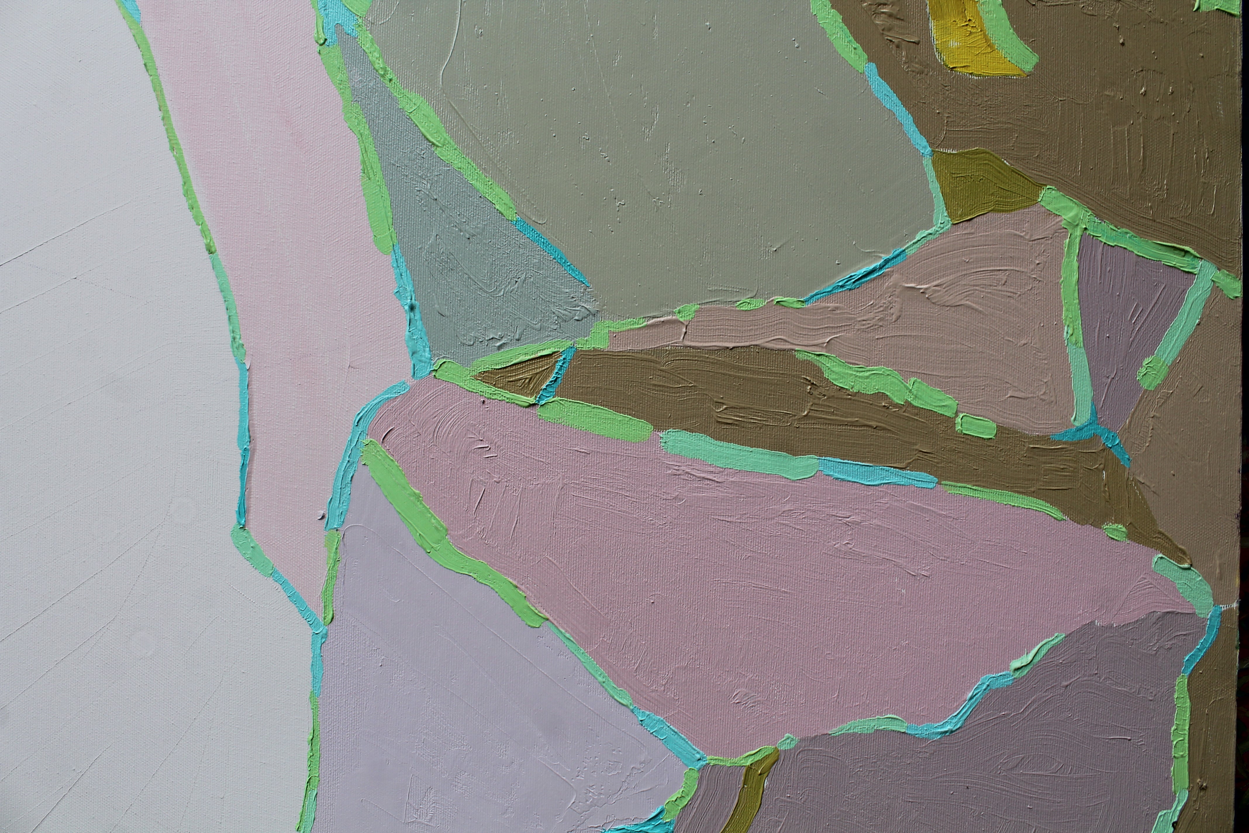 Abstract Composition, 170x160cm, oil on canvas, 2013, detail of the work