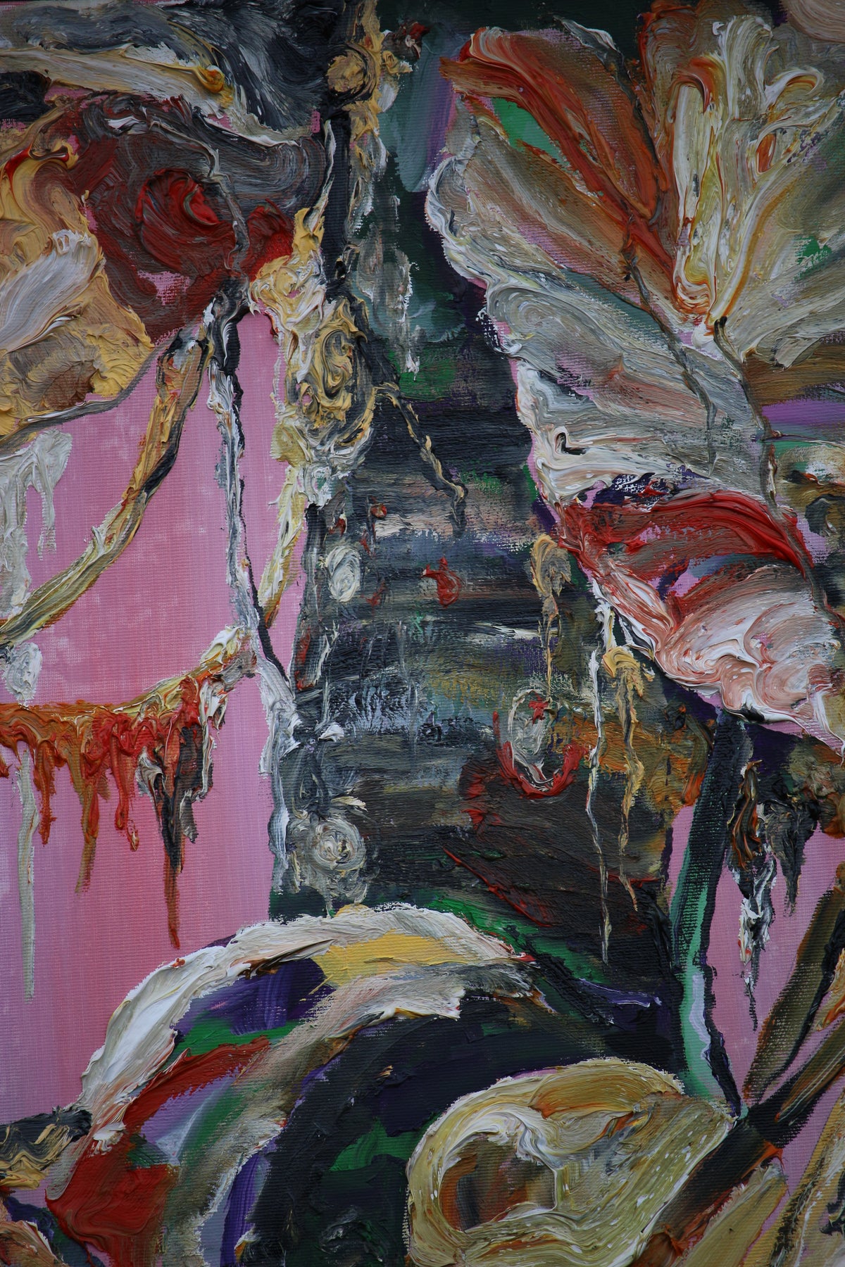 
Detail of the work "Jungle" - work completed and photographed by the Dominic Virtosu in 2019 at his country studio in Romania.