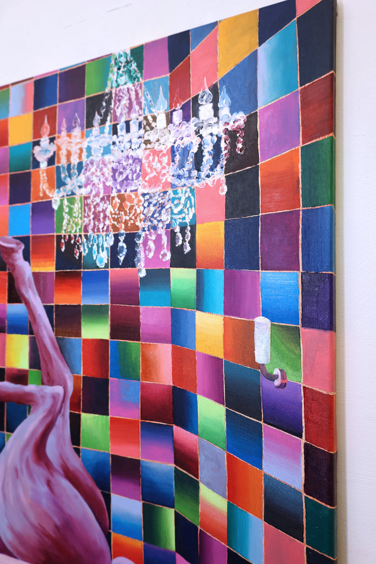 
In the Mood by Dominic Virtosu: original work, 100x90cm / 39.3x35.43 in, oil on canvas, 2022 (view 11)