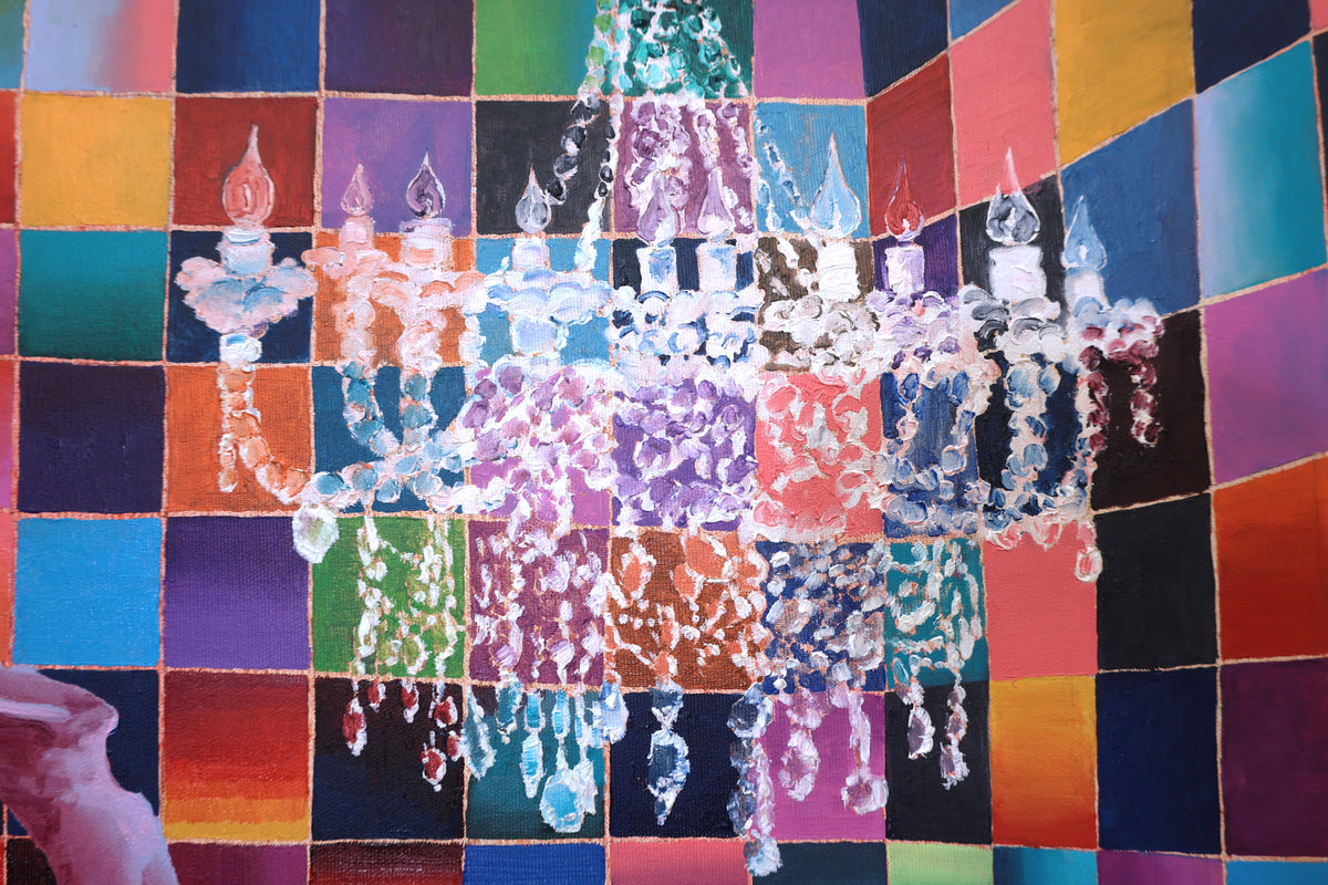 
In the Mood by Dominic Virtosu: original work, 100x90cm / 39.3x35.43 in, oil on canvas, 2022 (view 9)