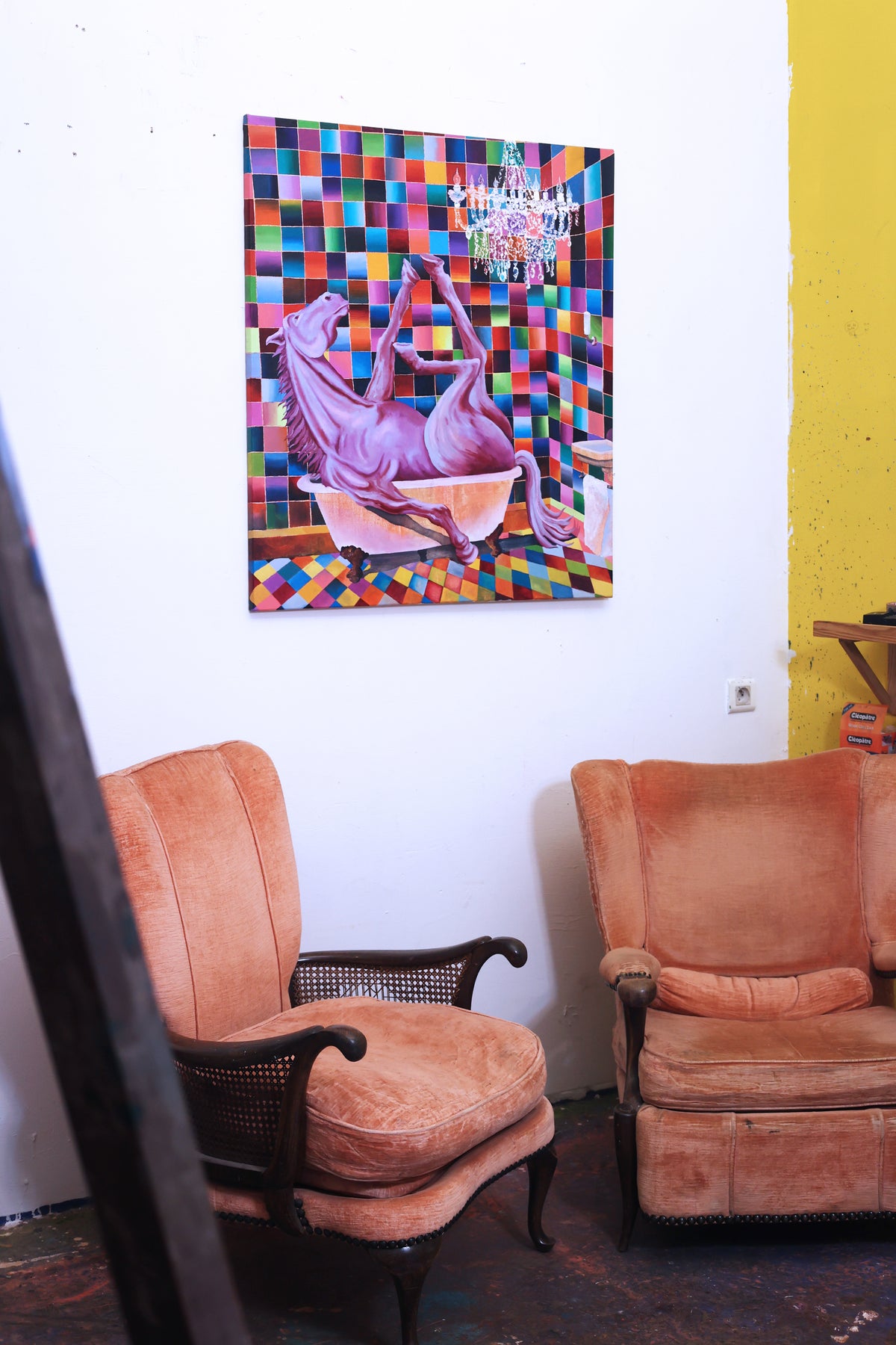 
In the Mood by Dominic Virtosu: original work, 100x90cm / 39.3x35.43 in, oil on canvas, 2022 (view 7)
