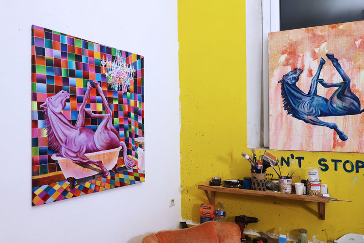 
In the Mood by Dominic Virtosu: original work, 100x90cm / 39.3x35.43 in, oil on canvas, 2022 (view 8)