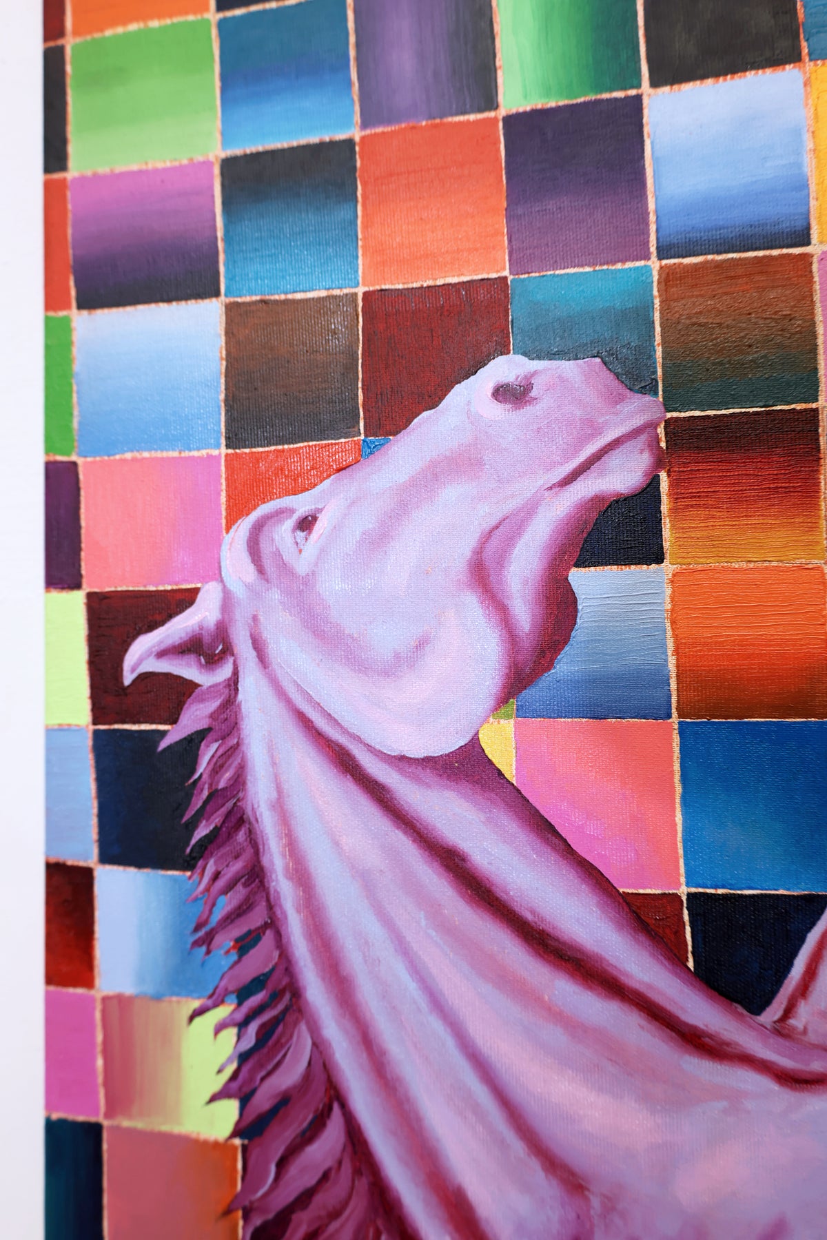 
In the Mood by Dominic Virtosu: original work, 100x90cm / 39.3x35.43 in, oil on canvas, 2022 (view 2)