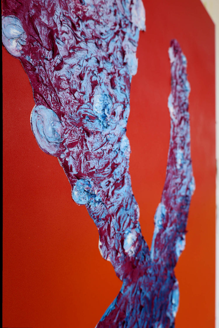 
King Cactus by Dominic Virtosu: original work, 150x130cm / 59.06x51.18 in, oil, spray paint and pigment on canvas, 2022 (view 15)