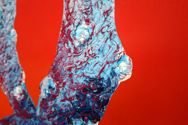 
King Cactus by Dominic Virtosu: original work, 150x130cm / 59.06x51.18 in, oil, spray paint and pigment on canvas, 2022 (view 16)