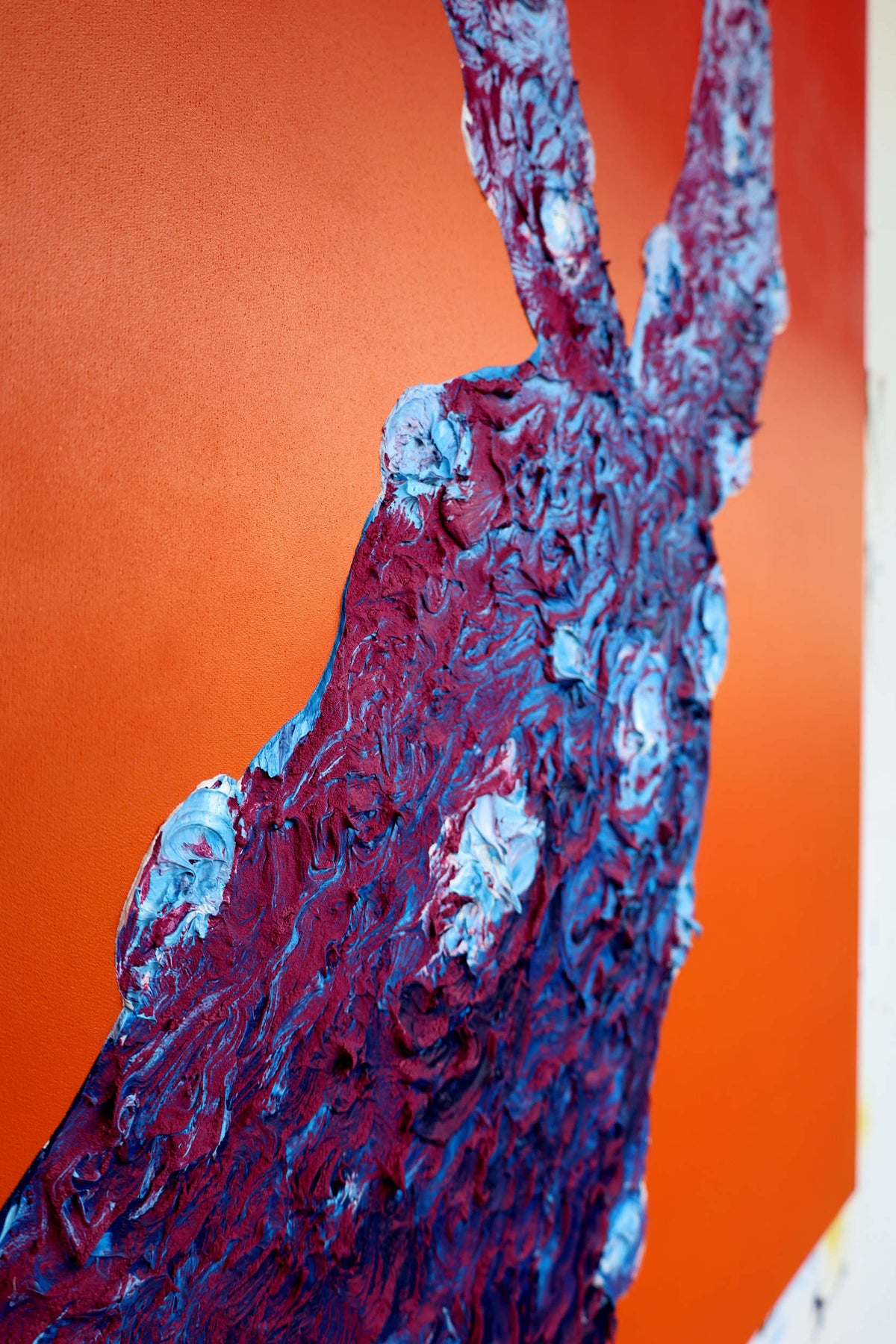 
King Cactus by Dominic Virtosu: original work, 150x130cm / 59.06x51.18 in, oil, spray paint and pigment on canvas, 2022 (view 7)