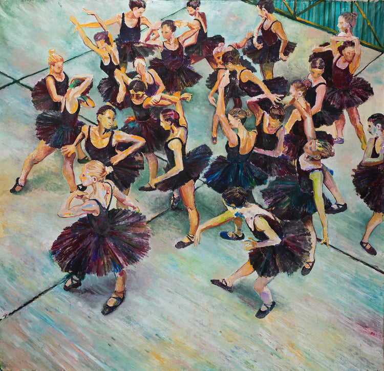 
Magic Dance by Dominic Virtosu: original work, 200x200 cm / 78.74x78.74 in , oil and spray paint on canvas, 2018, private collection