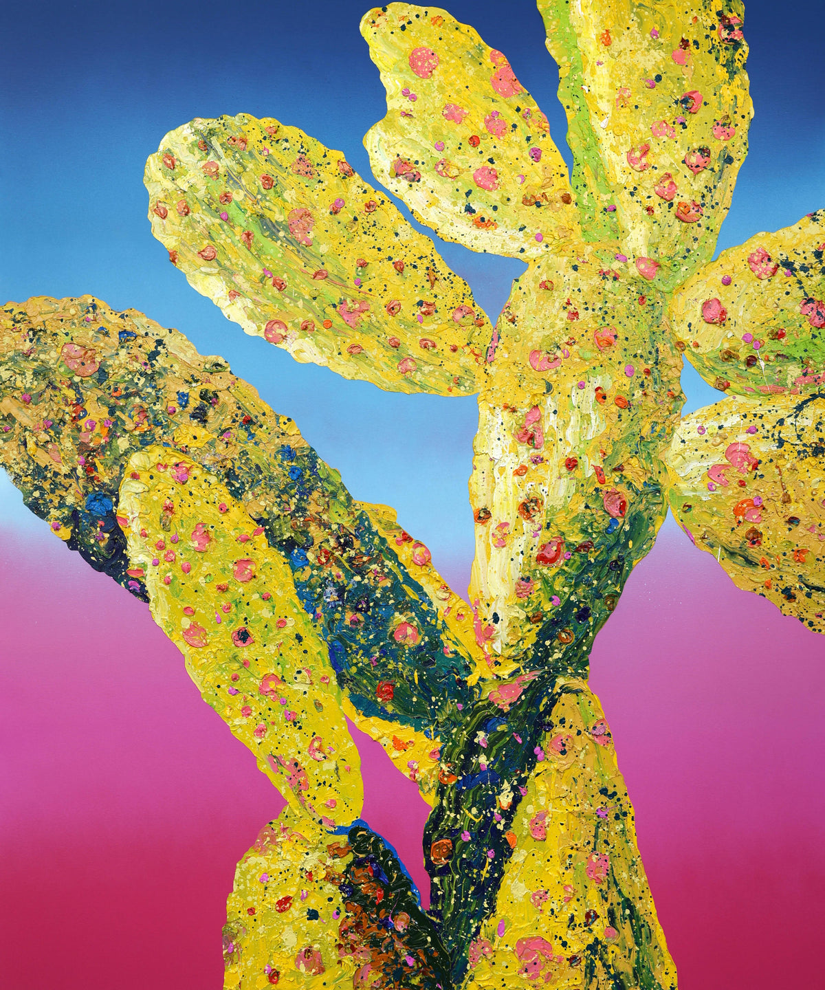 
Majestic Yellow by Dominic Virtosu: original work, 180x150cm / 70.8x59.5 in, oil and spray paint on canvas, 2022