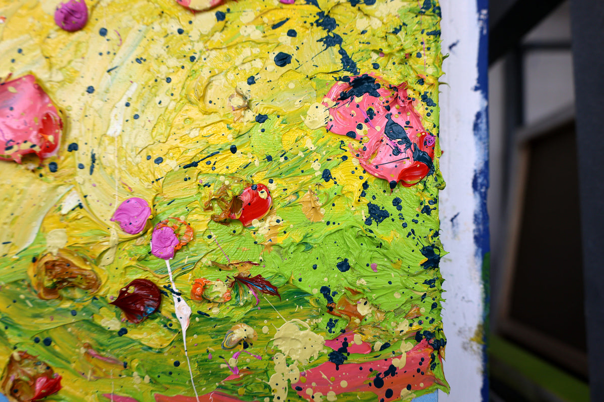
Majestic Yellow by Dominic Virtosu: original work, 180x150cm / 70.8x59.5 in, oil and spray paint on canvas, 2022 (view 3)