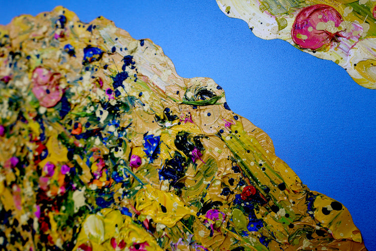 
Majestic Yellow by Dominic Virtosu: original work, 180x150cm / 70.8x59.5 in, oil and spray paint on canvas, 2022 (view 5)