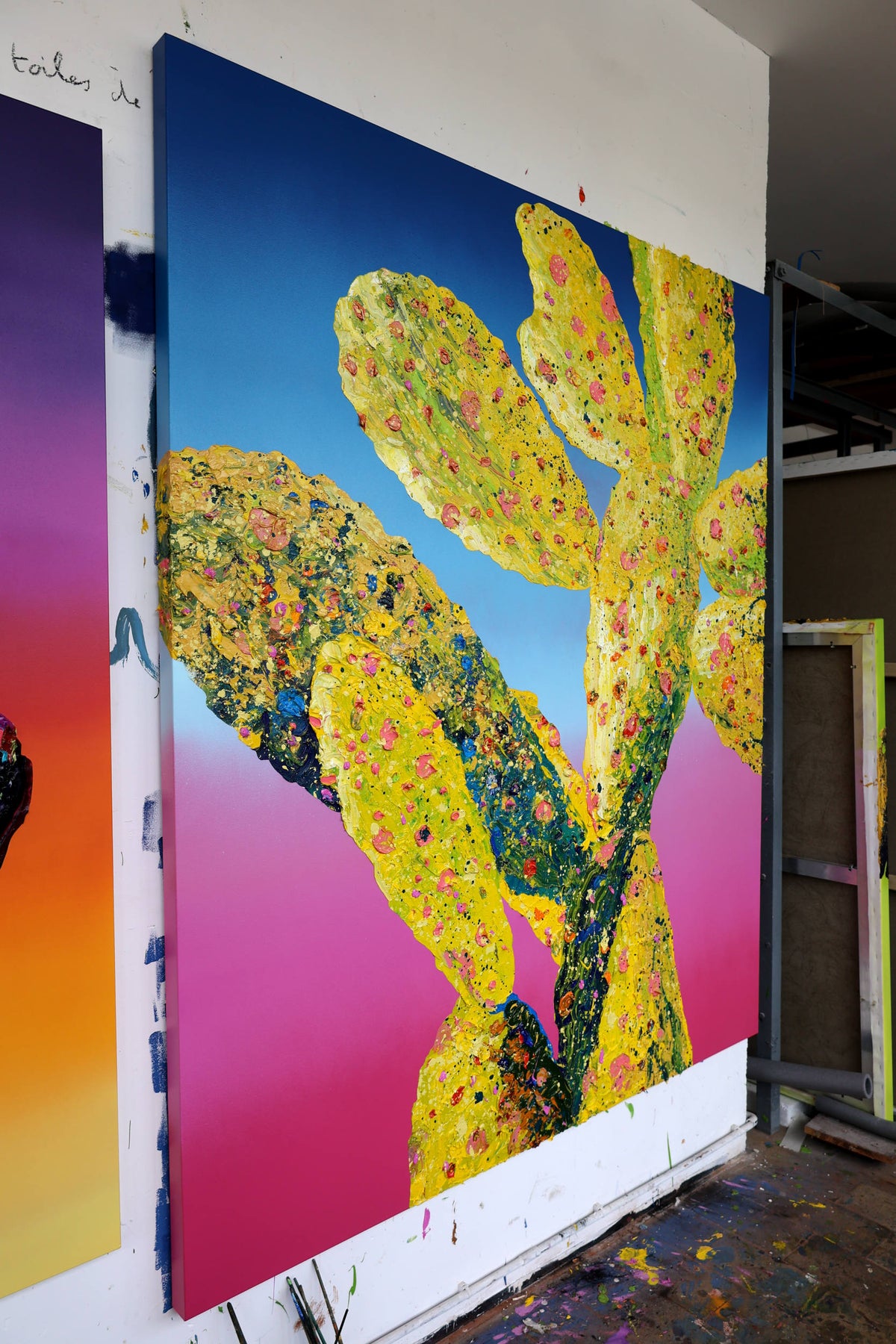 
Majestic Yellow by Dominic Virtosu: original work, 180x150cm / 70.8x59.5 in, oil and spray paint on canvas, 2022 (view 8)
