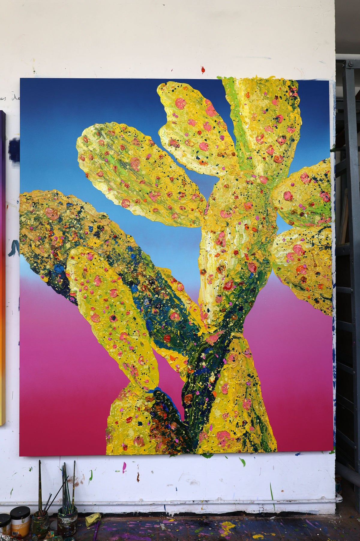 
Majestic Yellow by Dominic Virtosu: original work, 180x150cm / 70.8x59.5 in, oil and spray paint on canvas, 2022 (view 7)