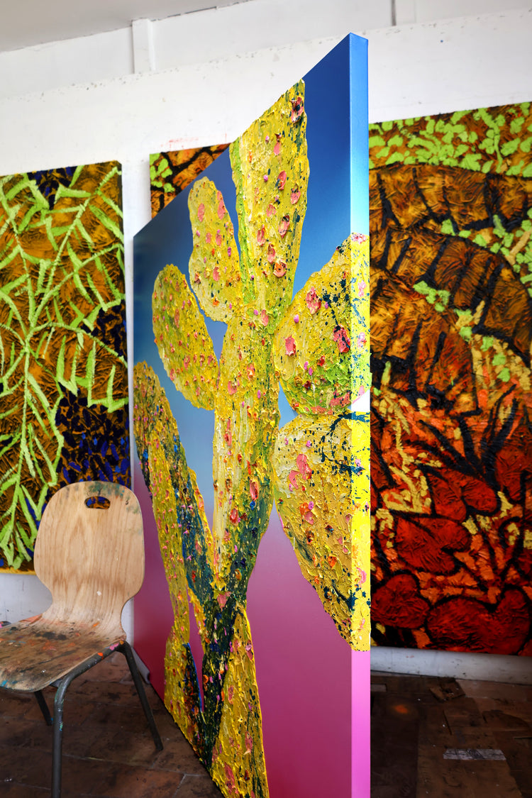 
Majestic Yellow by Dominic Virtosu: original work, 180x150cm / 70.8x59.5 in, oil and spray paint on canvas, 2022 (view 6)
