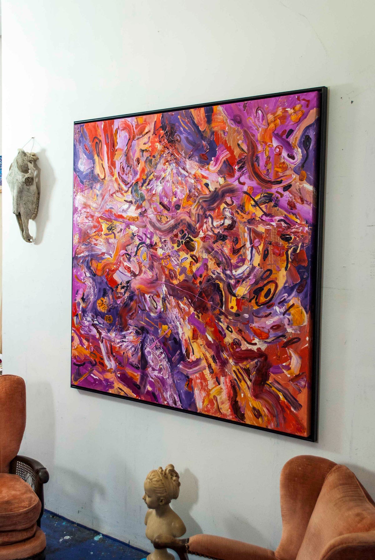 
Muscle Memory by Dominic Virtosu: original work, 150x150cm / 59.05x59.05 in, oil on canvas, 2021 (view 6)