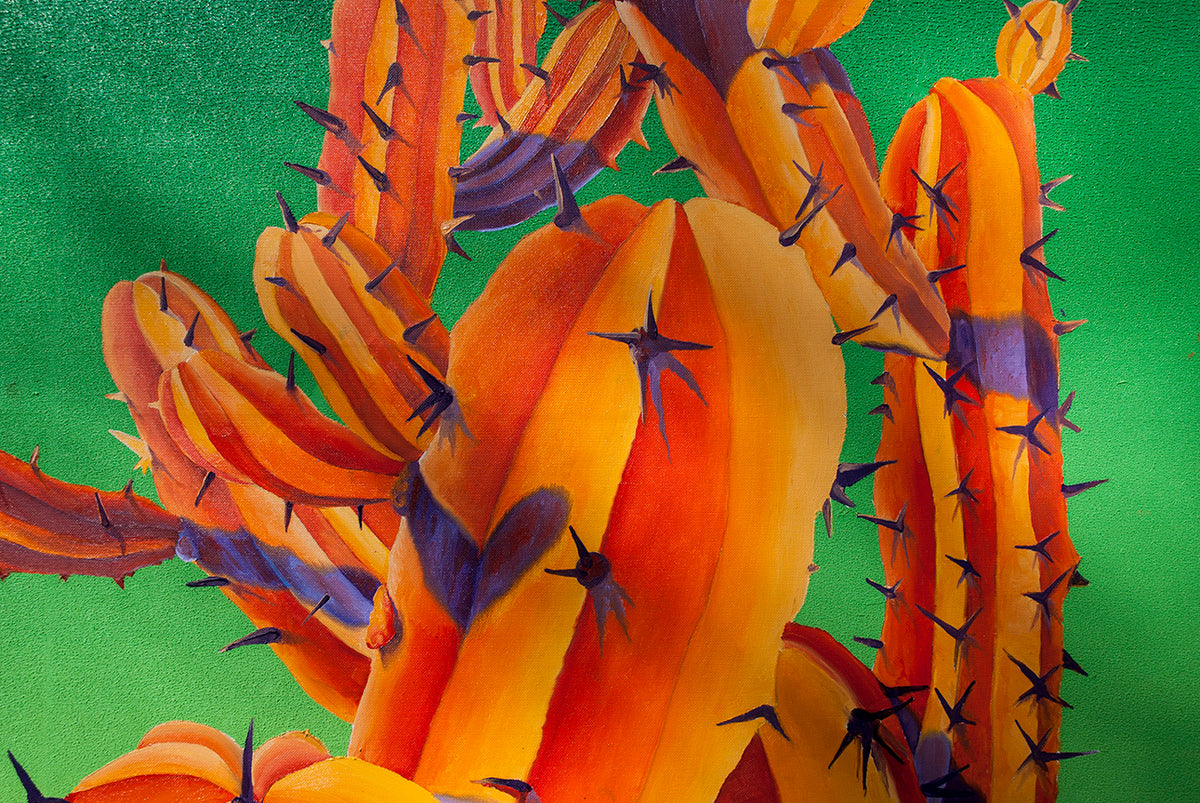
Orange Beauty on Green by Dominic Virtosu: original work, 127.5x100cm / 50.2x39.3 in, oil on canvas, 2021 (view 13)