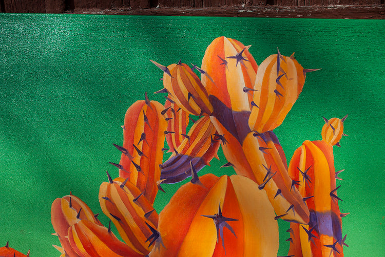 
Orange Beauty on Green by Dominic Virtosu: original work, 127.5x100cm / 50.2x39.3 in, oil on canvas, 2021 (view 14)