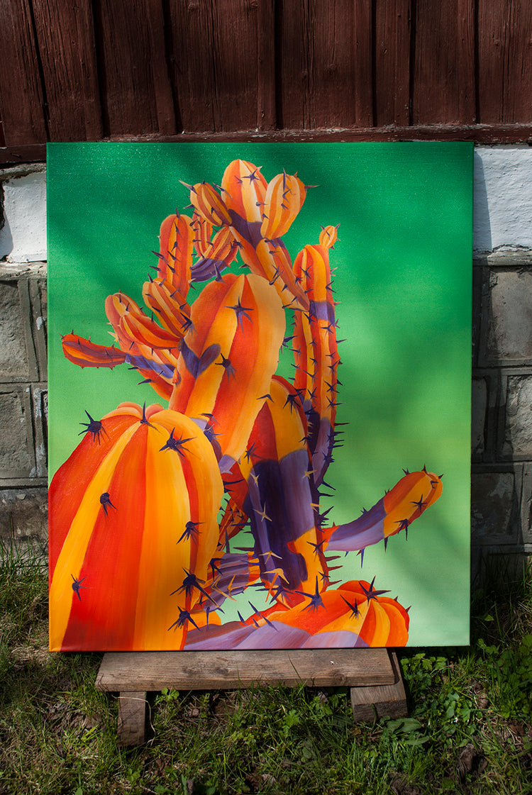 
Orange Beauty on Green by Dominic Virtosu: original work, 127.5x100cm / 50.2x39.3 in, oil on canvas, 2021 (view 17)