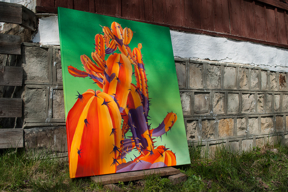 
Orange Beauty on Green by Dominic Virtosu: original work, 127.5x100cm / 50.2x39.3 in, oil on canvas, 2021 (view 18)