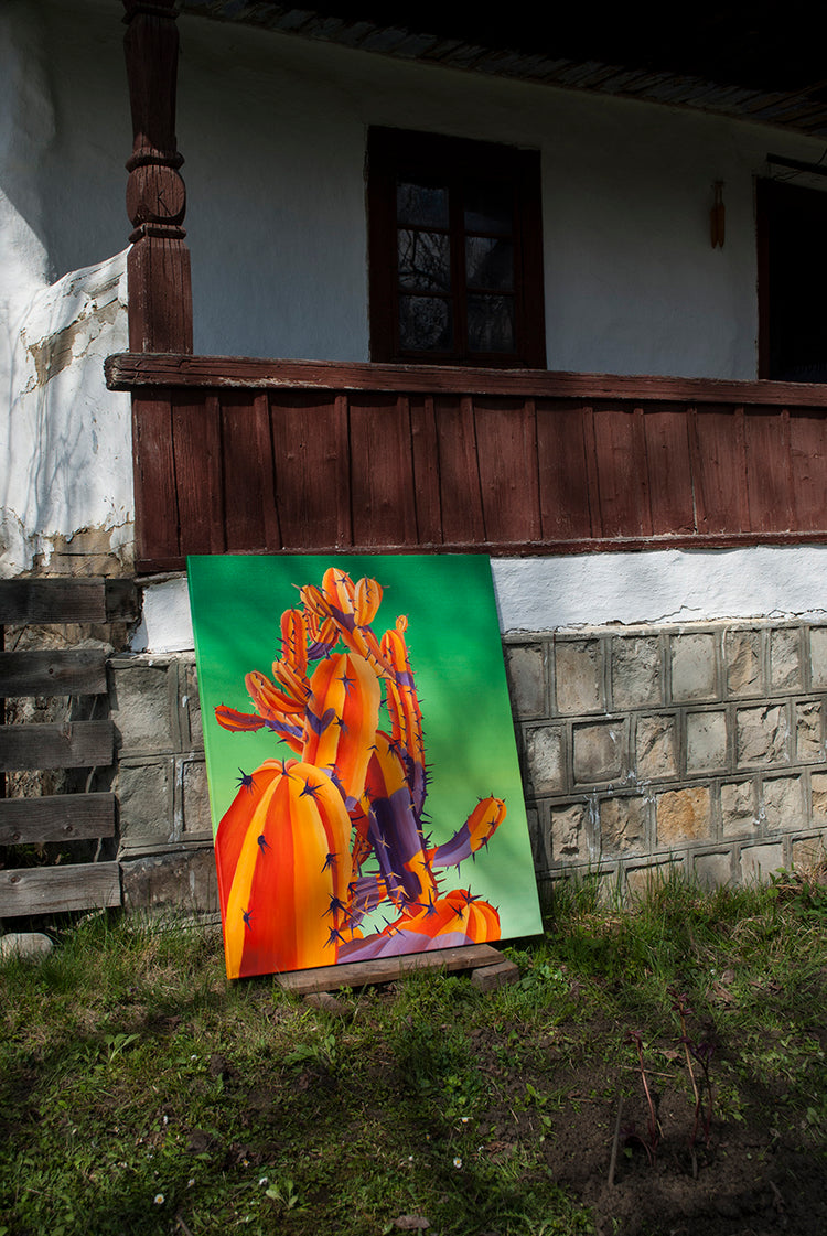 
Orange Beauty on Green by Dominic Virtosu: original work, 127.5x100cm / 50.2x39.3 in, oil on canvas, 2021 (view 19)
