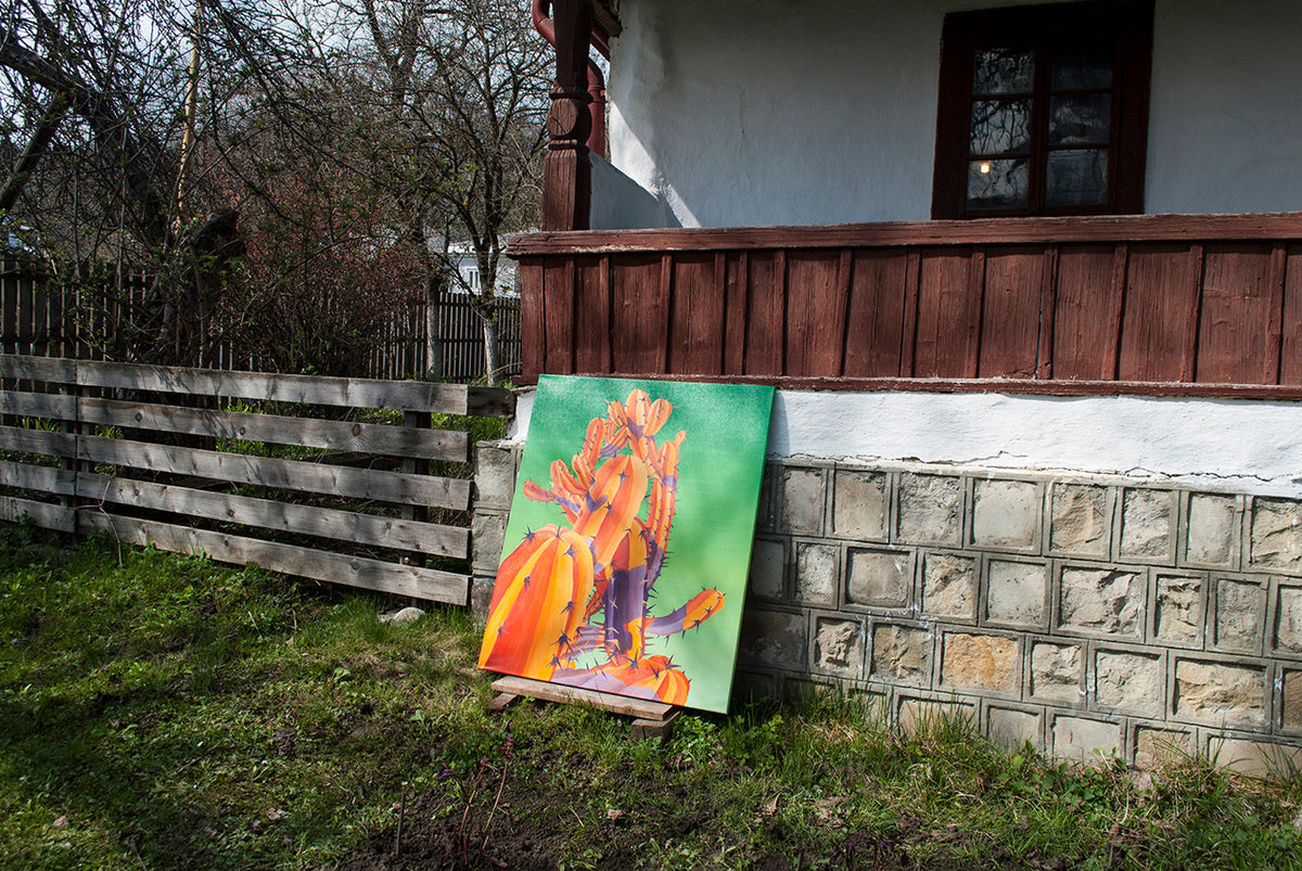 
Orange Beauty on Green by Dominic Virtosu: original work, 127.5x100cm / 50.2x39.3 in, oil on canvas, 2021 (view 20)