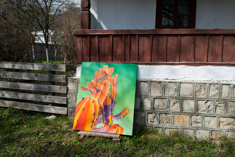 
Orange Beauty on Green by Dominic Virtosu: original work, 127.5x100cm / 50.2x39.3 in, oil on canvas, 2021 (view 21)