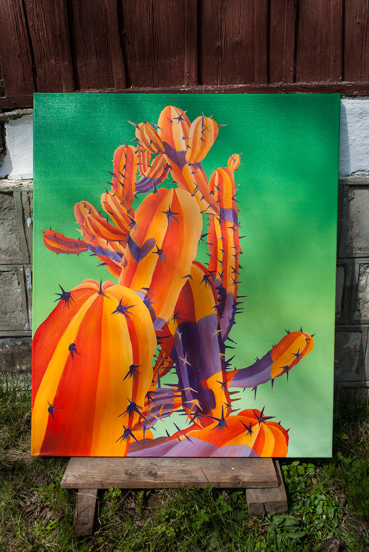 
Orange Beauty on Green by Dominic Virtosu: original work, 127.5x100cm / 50.2x39.3 in, oil on canvas, 2021 (view 22)
