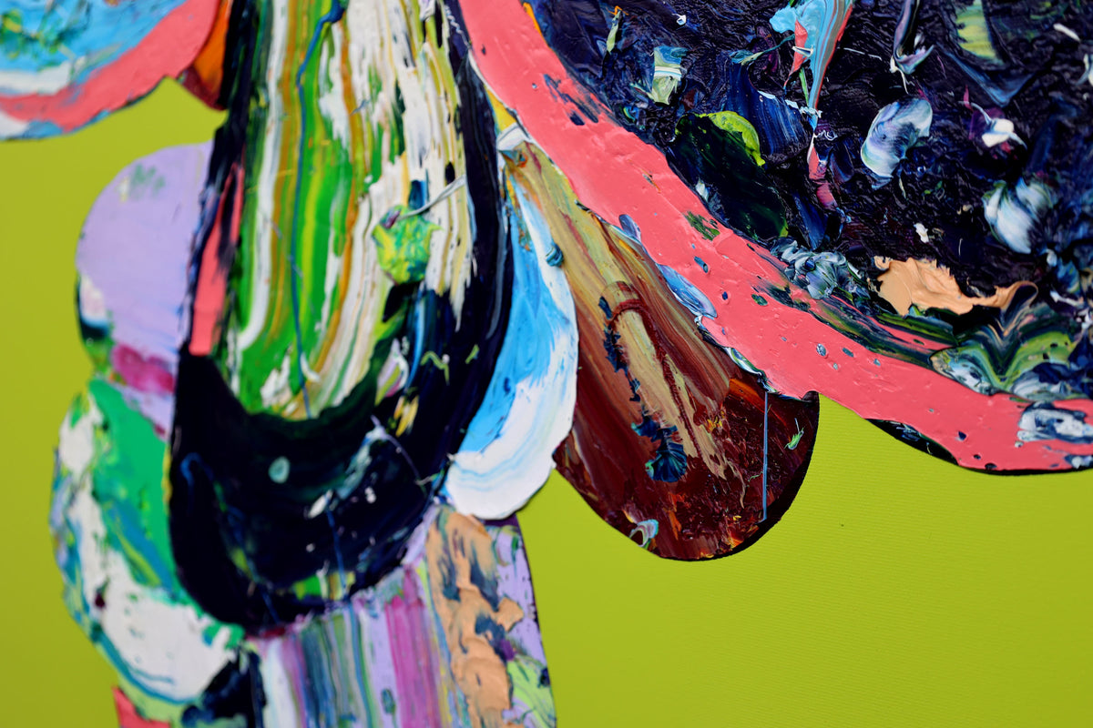 
Succulent Giant by Dominic Virtosu: original work, 180x150cm / 70.8x59.5 in, oil and spray paint on canvas, 2022 (view 10)