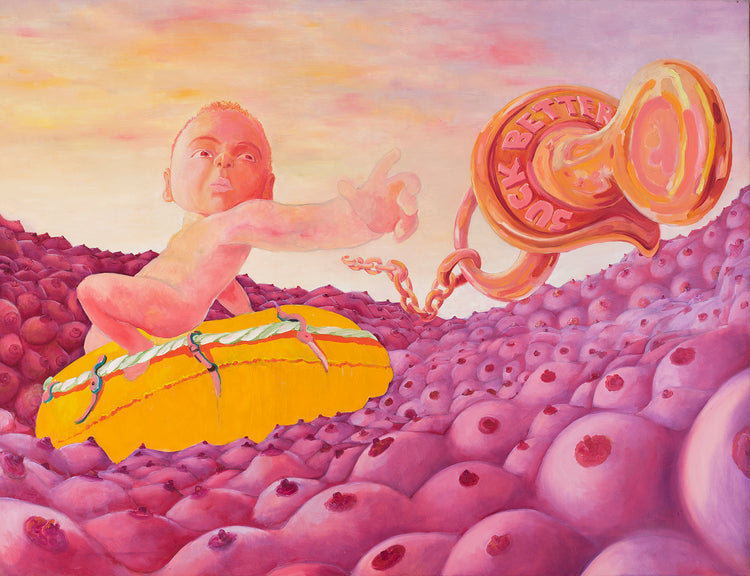 
Suck Better by Dominic Virtosu: original work, 130x170cm, oil on canvas, 2019
