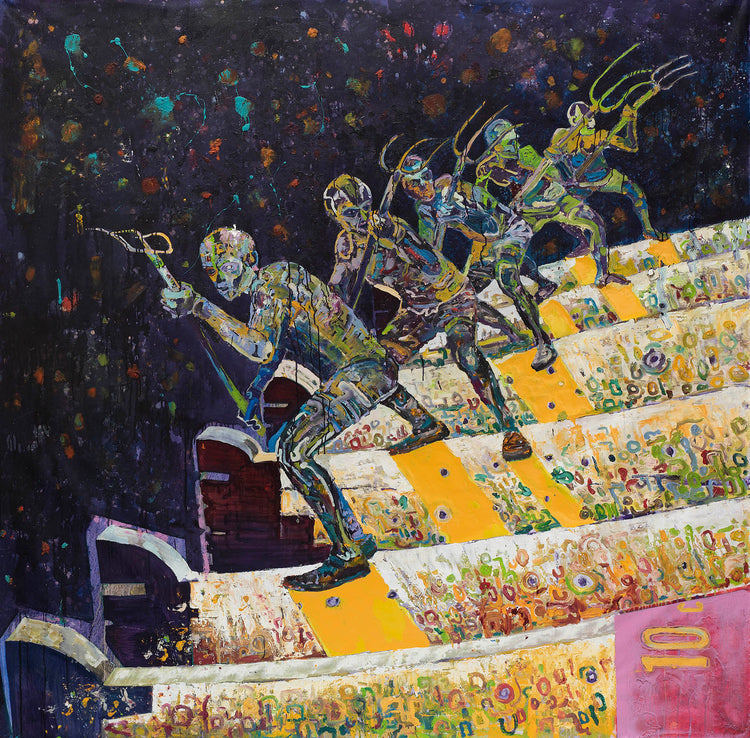 
The Ten Commandments by Dominic Virtosu: original work, 200x200 cm / 78.74x78.74 in , oil on canvas, 2019