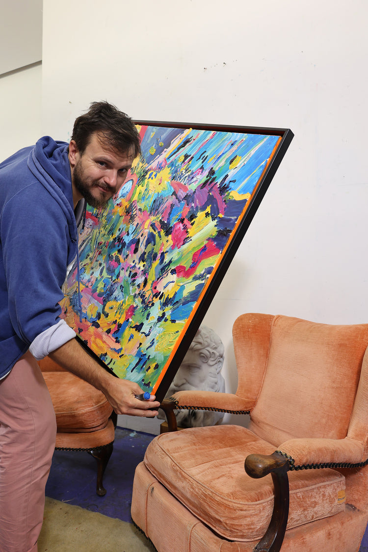 
Mixed Feelings by Dominic Virtosu: original work, 90x90 cm / 35.4x35.4 in, oil on canvas, 2021 (view 12)
